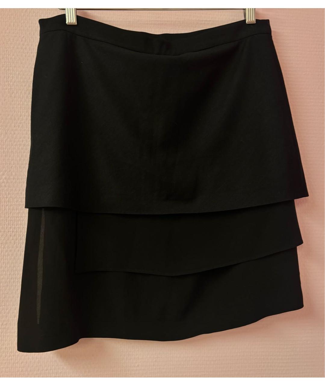 BRUNELLO CUCINELLI Черная шелковая юбка миди, фото 2