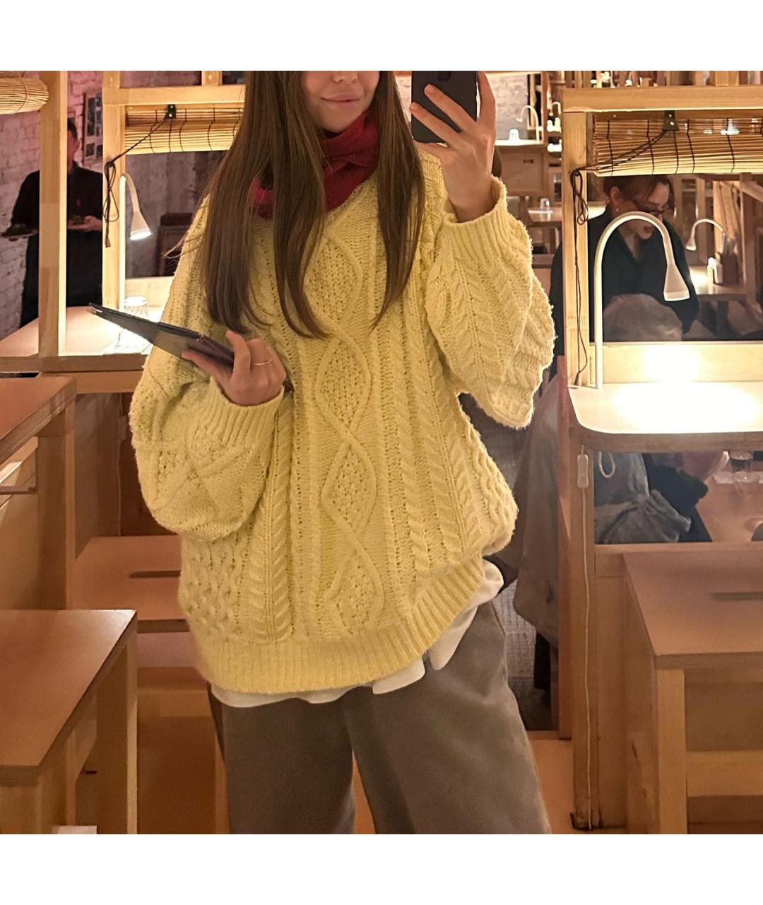 FEAR OF GOD ESSENTIALS Желтый хлопковый джемпер / свитер, фото 6