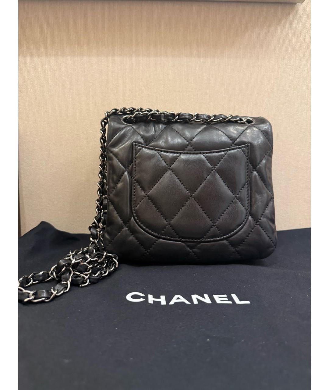 CHANEL Черная кожаная сумка через плечо, фото 2