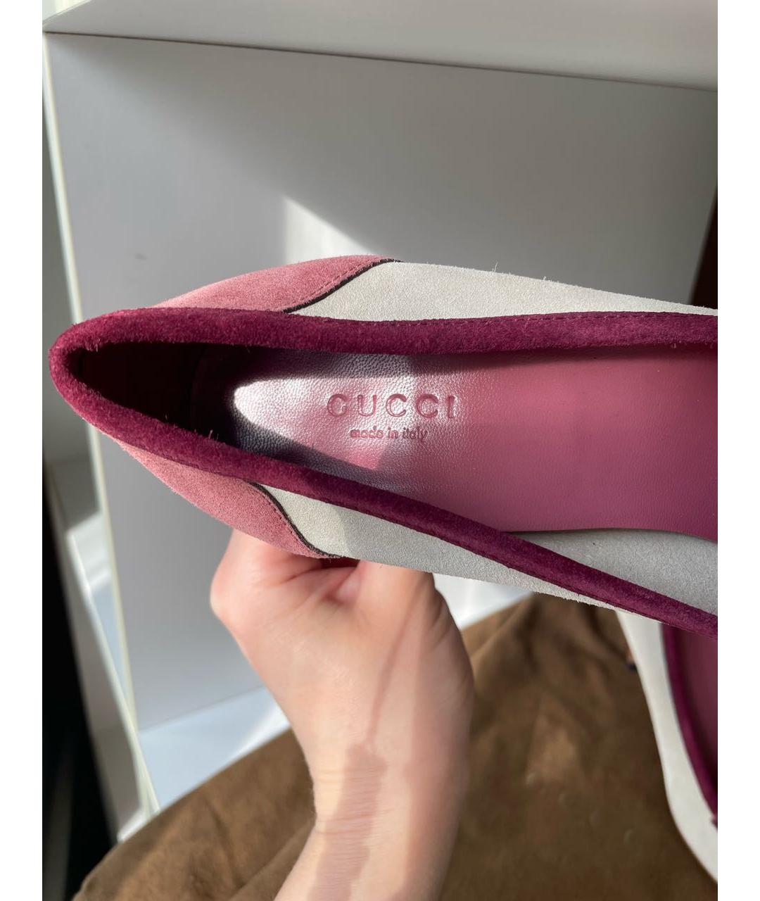 GUCCI Мульти замшевые туфли, фото 5