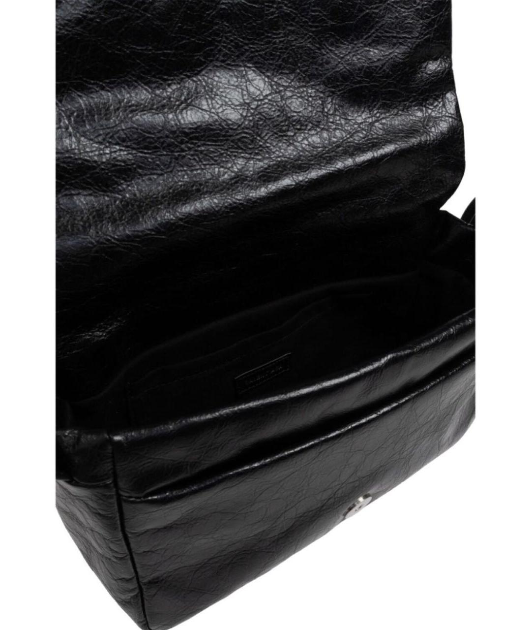 BALENCIAGA Черная кожаная сумка через плечо, фото 5