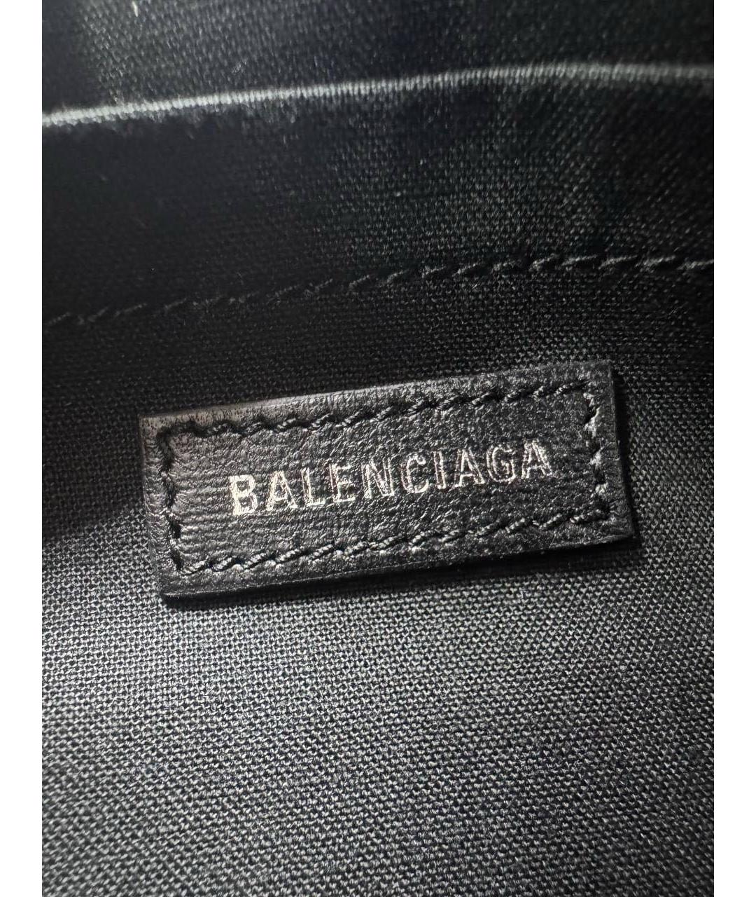 BALENCIAGA Черная кожаная сумка через плечо, фото 8