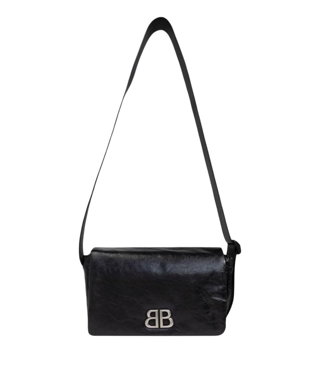 BALENCIAGA Черная кожаная сумка через плечо, фото 1