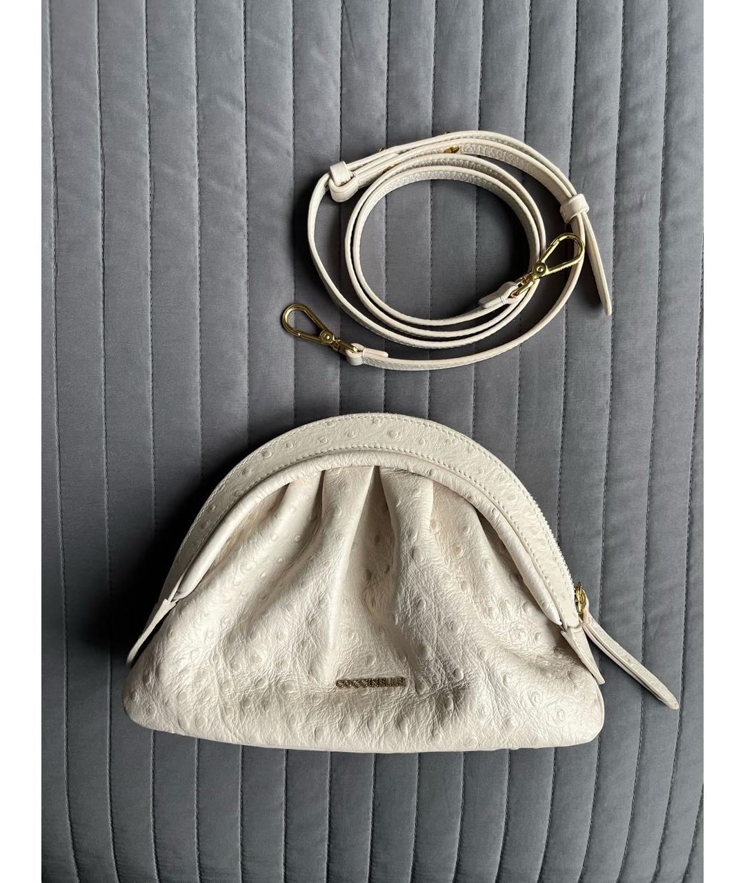 COCCINELLE Бежевая кожаная сумка через плечо, фото 2