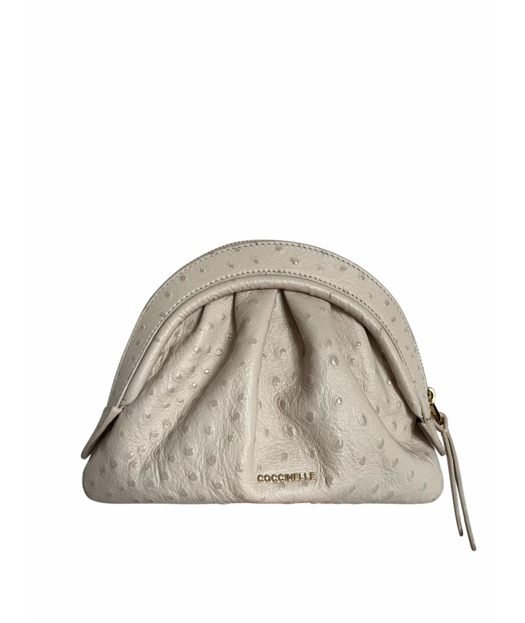 COCCINELLE Бежевая кожаная сумка через плечо, фото 1