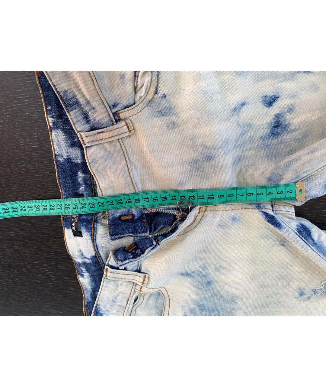 BALMAIN Голубые хлопко-эластановые джинсы слим, фото 7