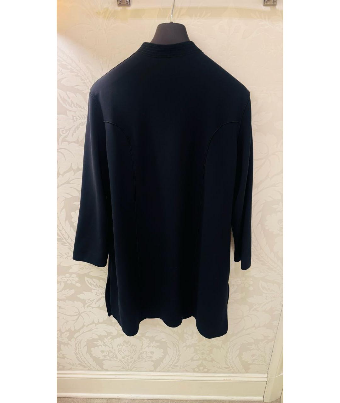 GIORGIO ARMANI Темно-синее шерстяное пальто, фото 5