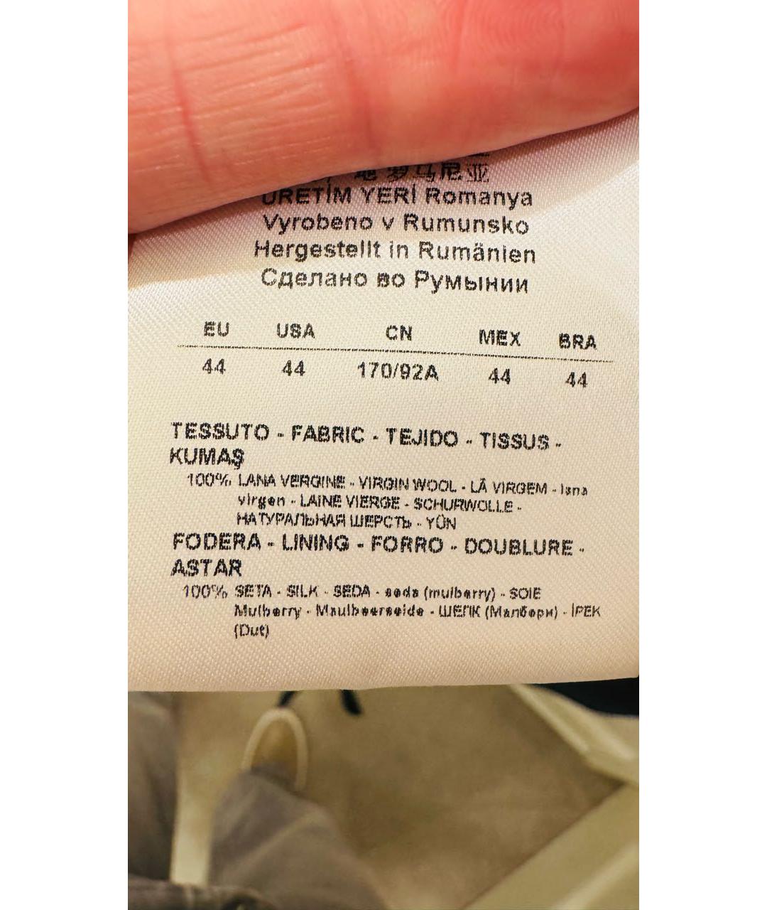 GIORGIO ARMANI Темно-синее шерстяное пальто, фото 7