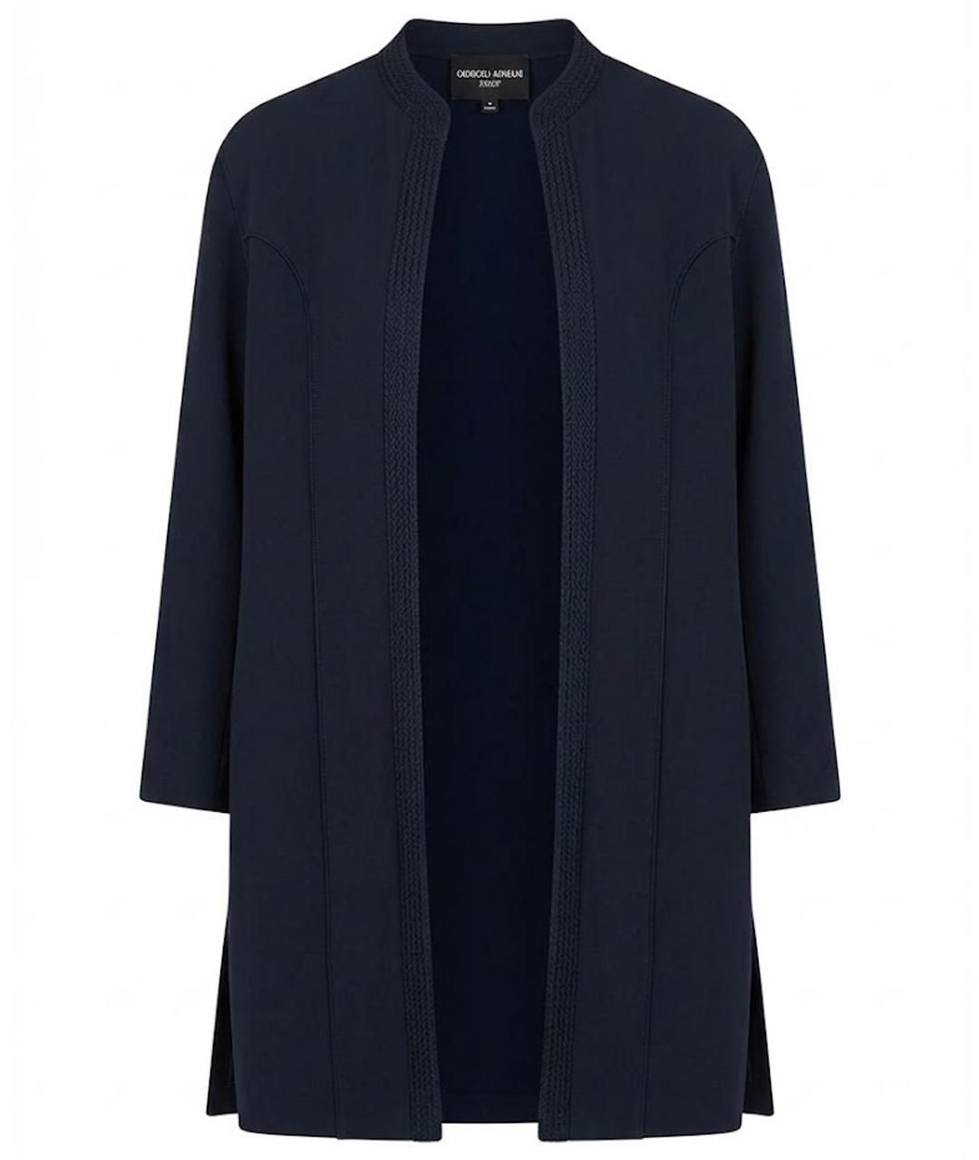 GIORGIO ARMANI Темно-синее шерстяное пальто, фото 1