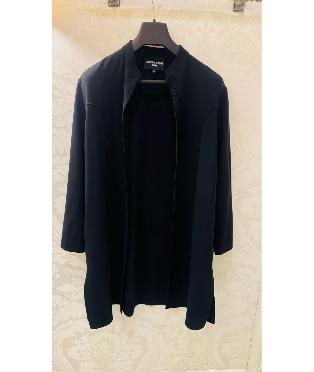 GIORGIO ARMANI Темно-синее шерстяное пальто, фото 9