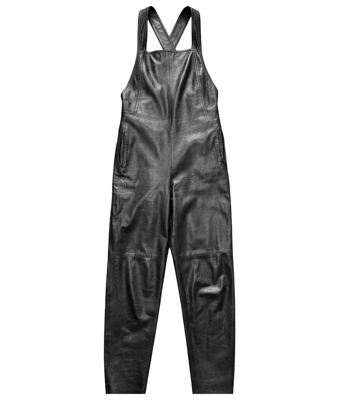 SAINT LAURENT Коричневый кожаный комбинезон, фото 1