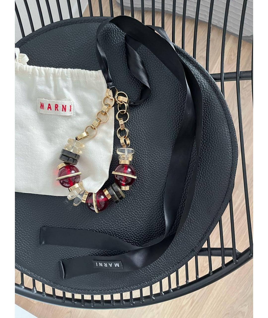 MARNI Бордовое металлическое колье, фото 2