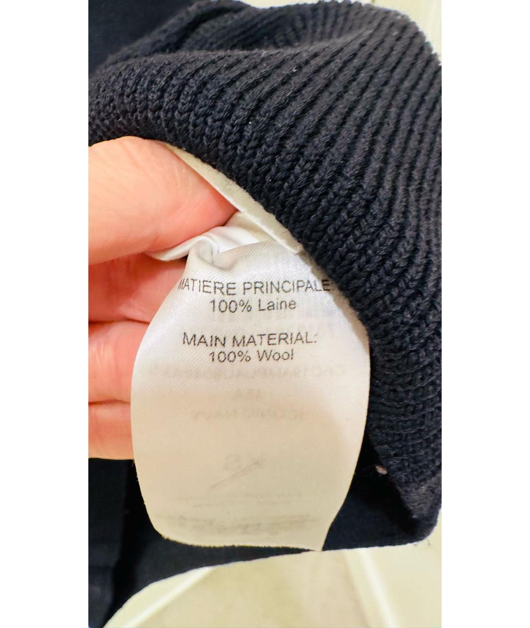 CHLOE Темно-синий шерстяной джемпер / свитер, фото 6