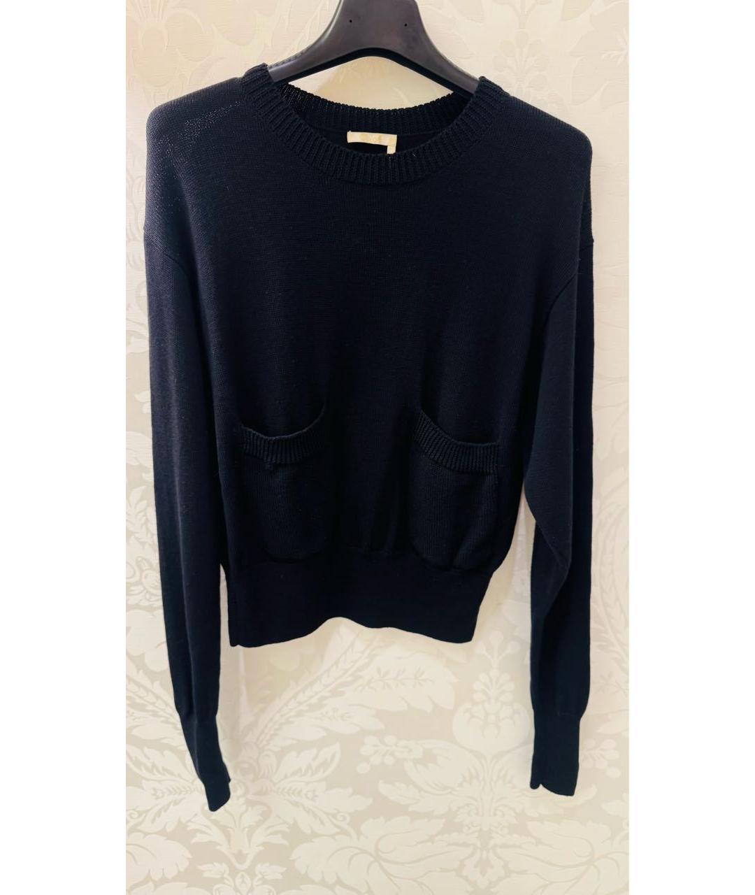 CHLOE Темно-синий шерстяной джемпер / свитер, фото 8