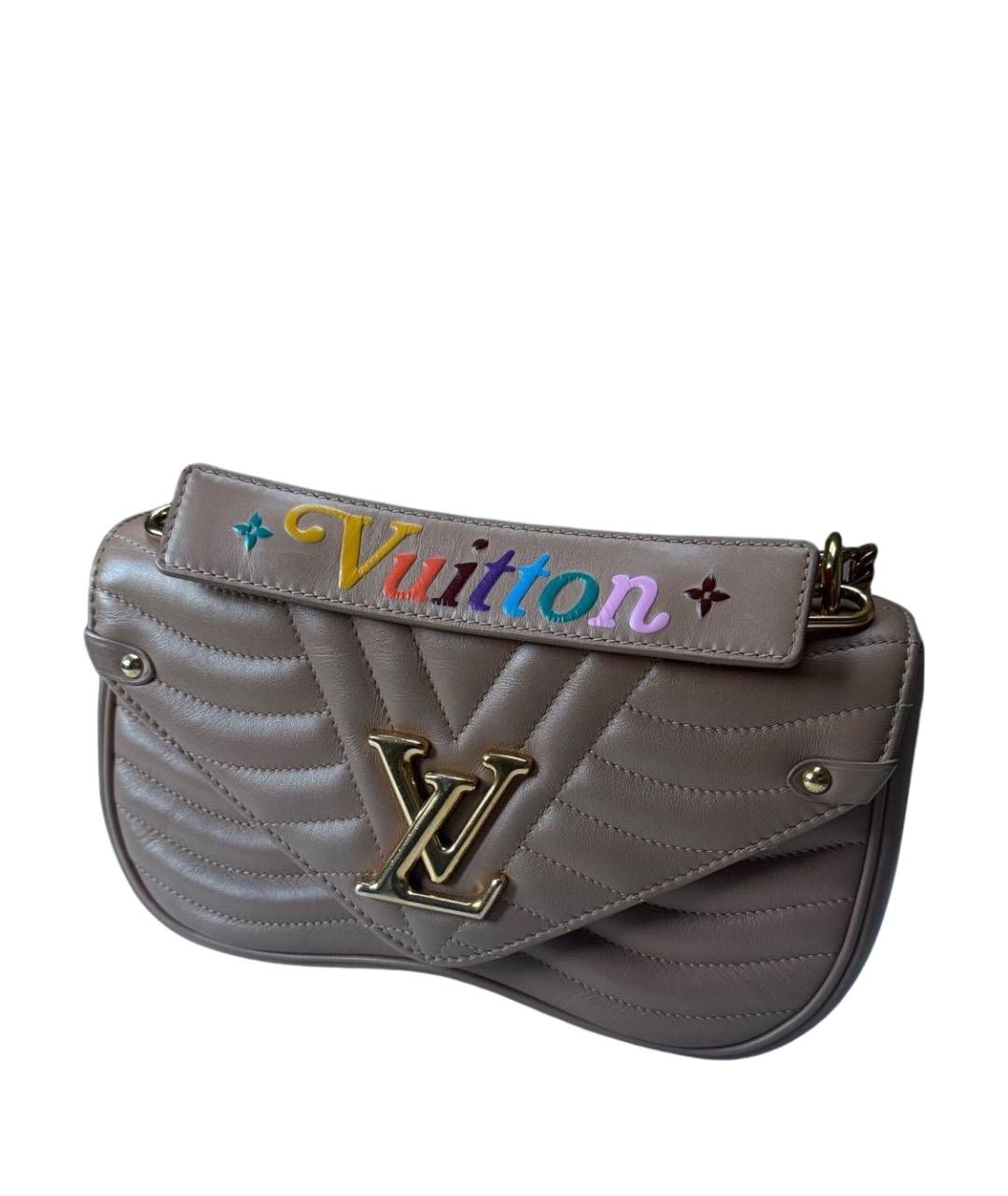 LOUIS VUITTON Бежевая кожаная сумка через плечо, фото 1