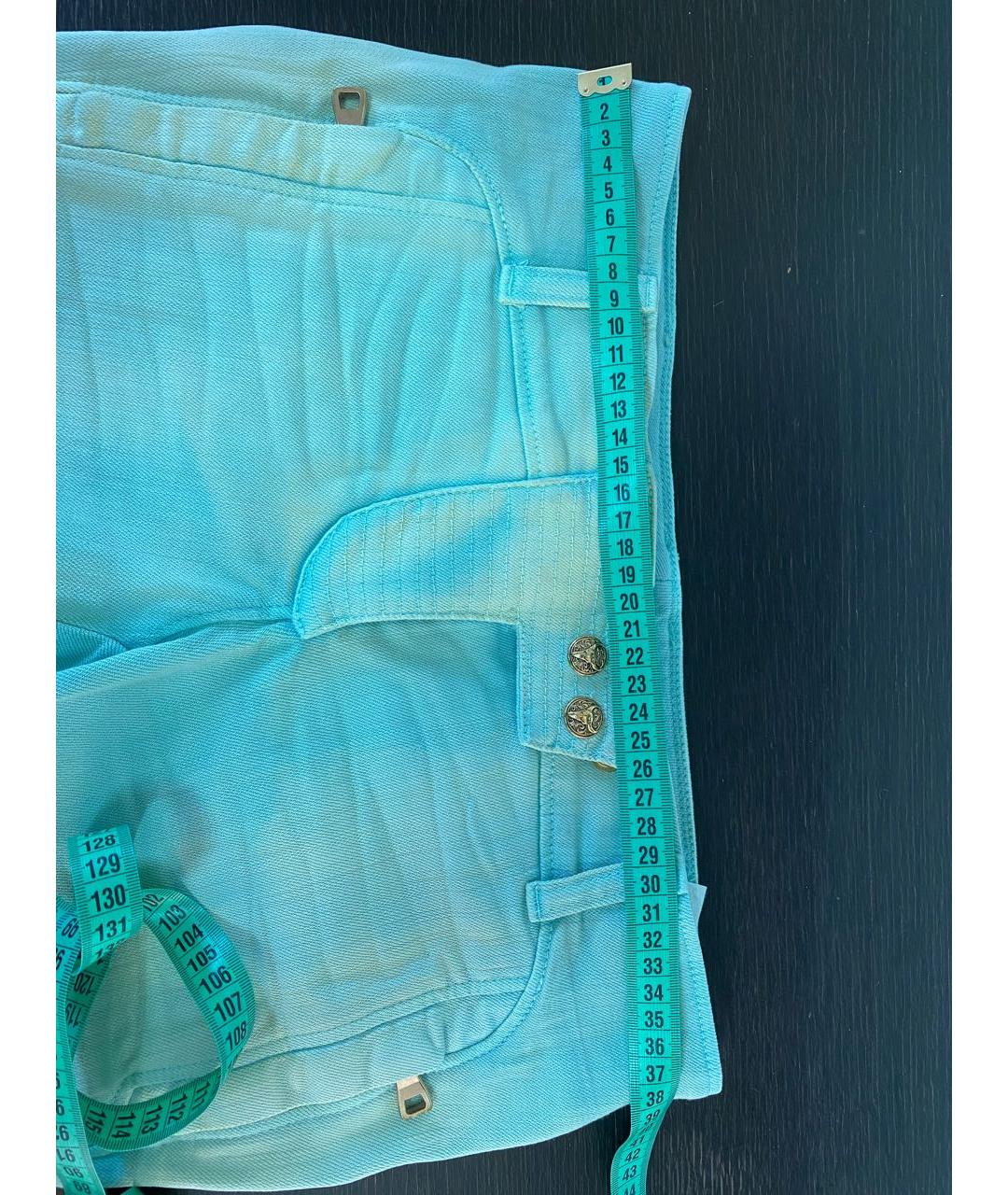 BALMAIN Голубые хлопко-эластановые джинсы слим, фото 5