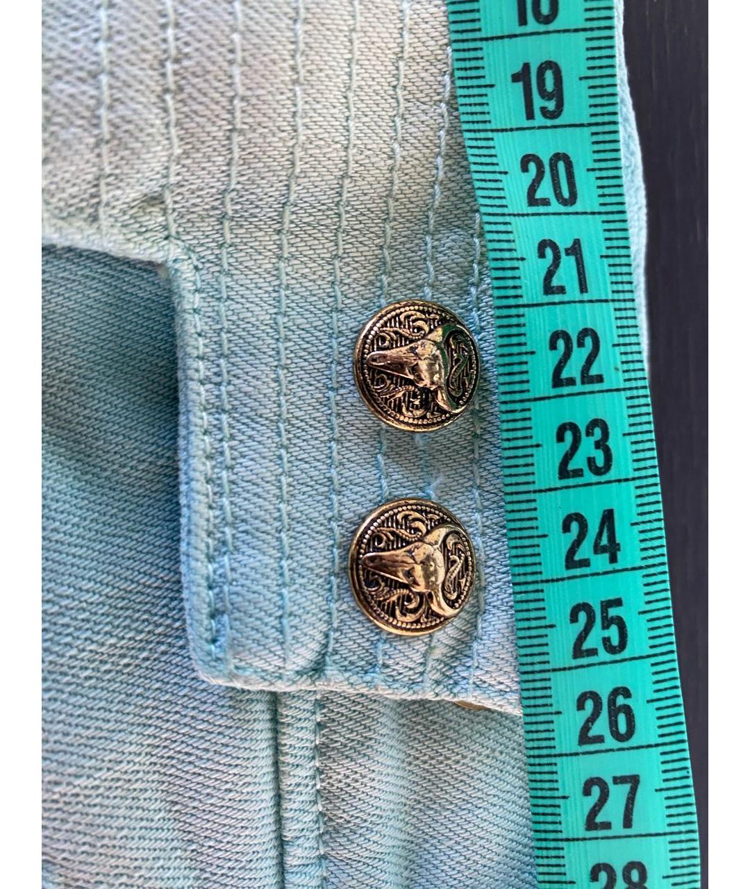 BALMAIN Голубые хлопко-эластановые джинсы слим, фото 8