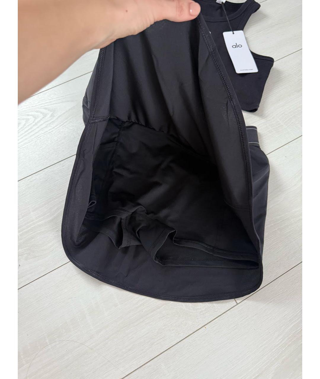 ALO YOGA Черная юбка-шорты, фото 3