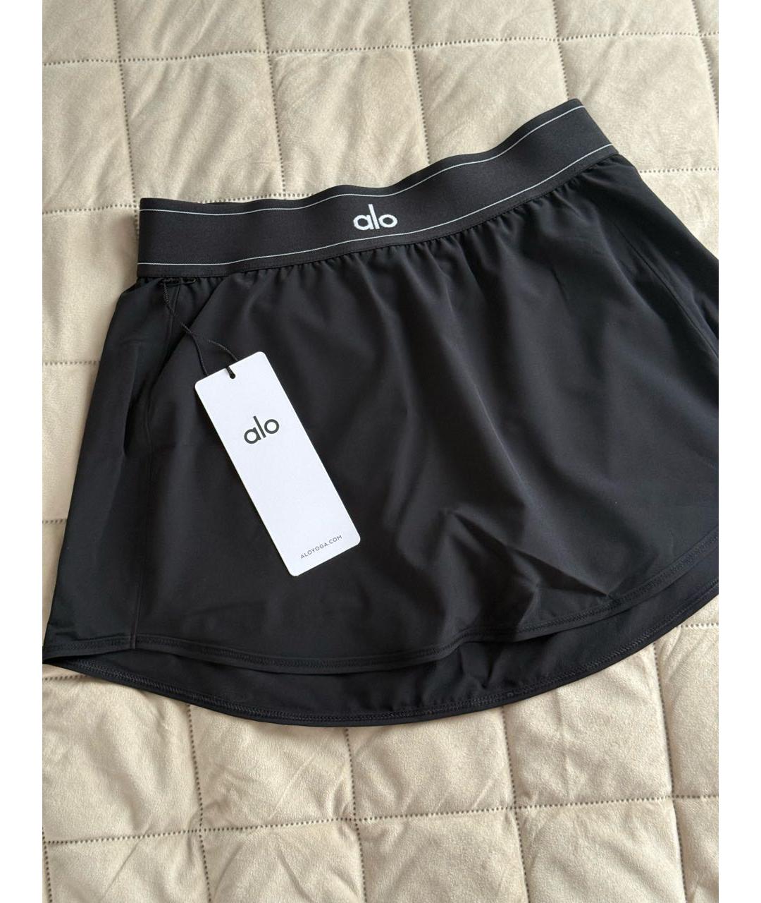 ALO YOGA Черная юбка-шорты, фото 2
