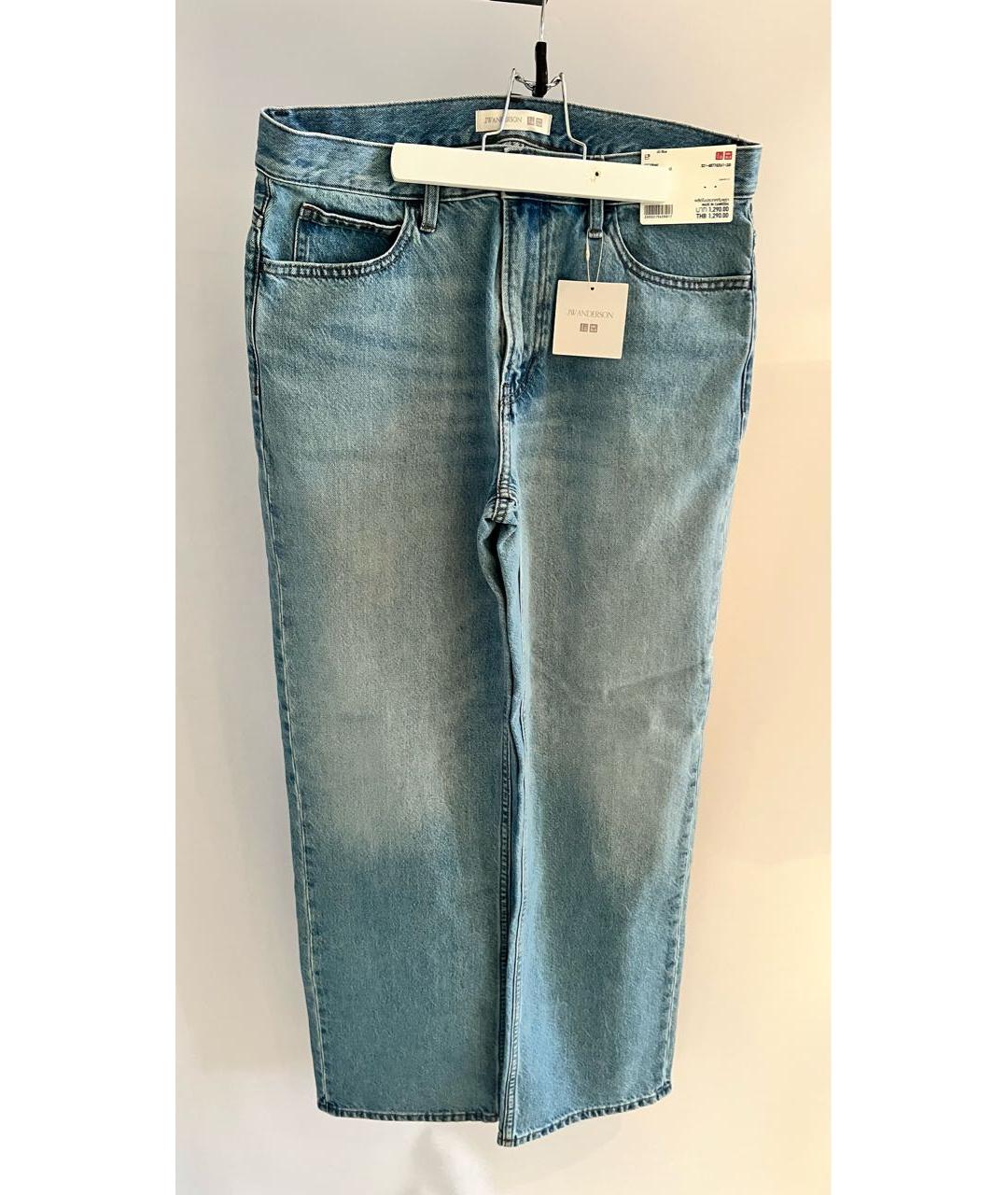 J.W.ANDERSON Голубые хлопковые прямые джинсы, фото 7