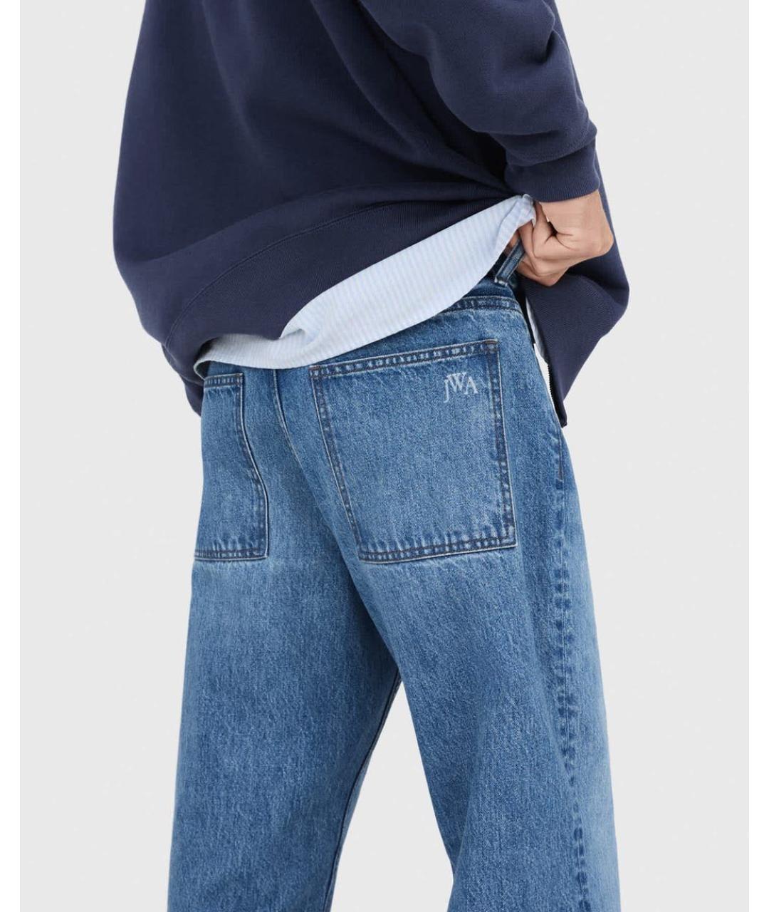 J.W.ANDERSON Голубые хлопковые прямые джинсы, фото 2