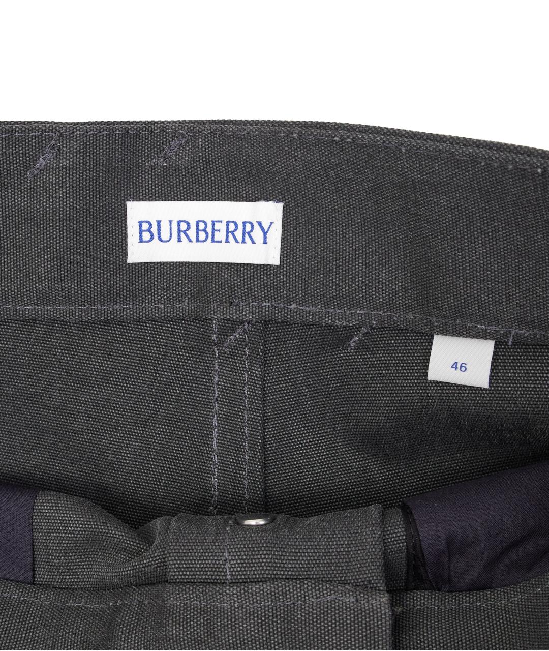 BURBERRY Серые хлопковые повседневные брюки, фото 3
