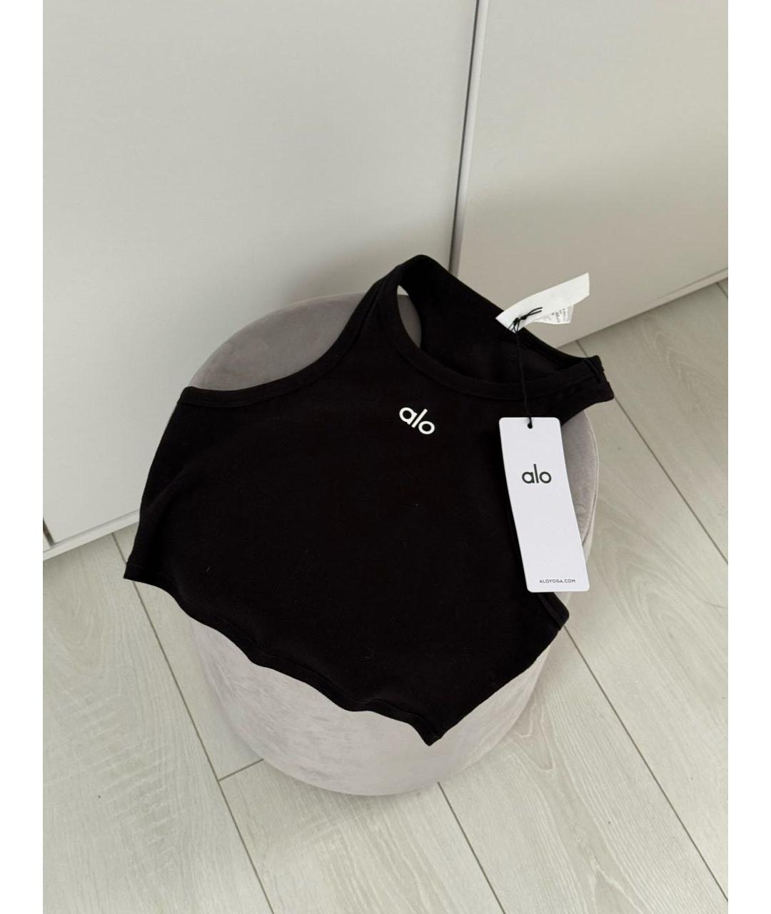 ALO YOGA Черная майка, фото 2