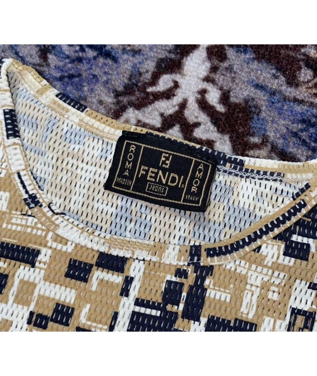 FENDI Мульти сетчатая футболка, фото 3