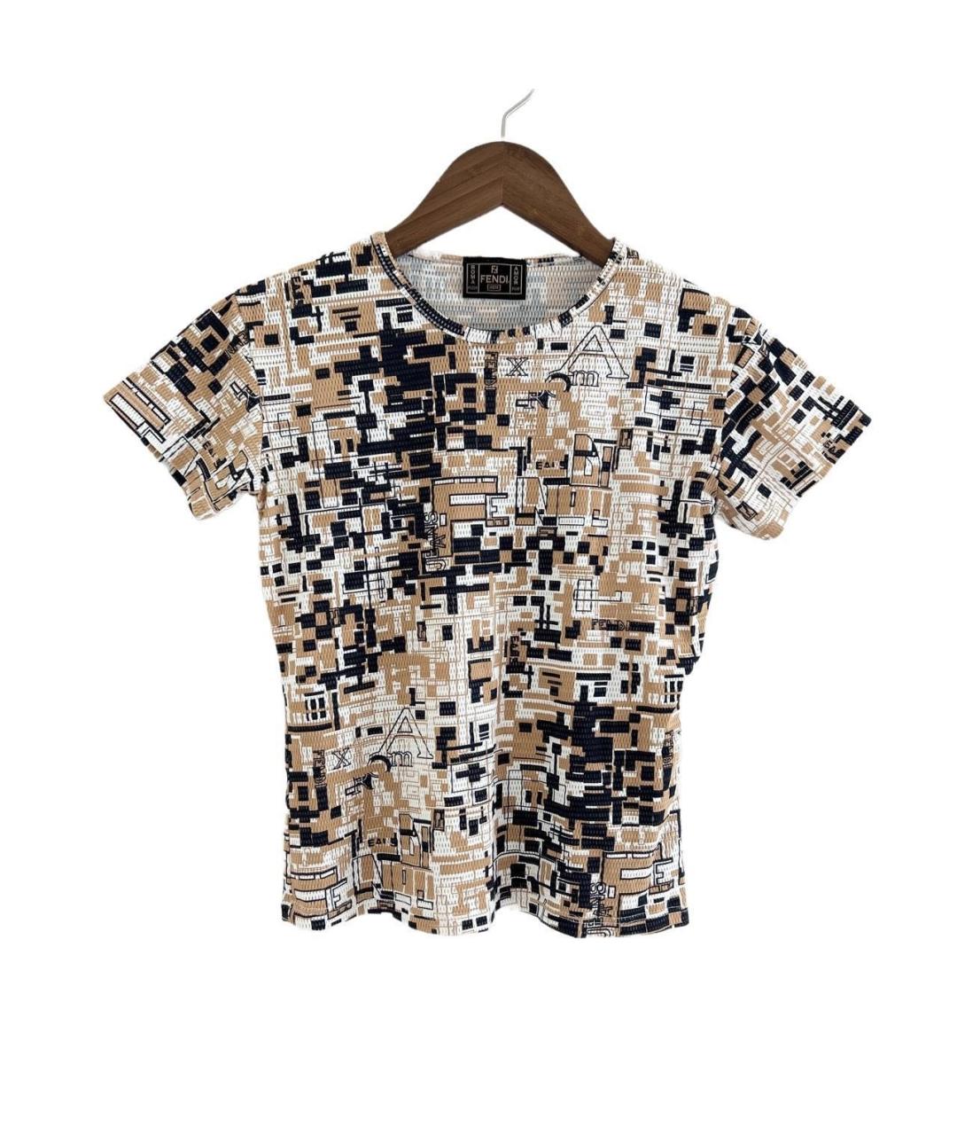 FENDI Мульти сетчатая футболка, фото 9
