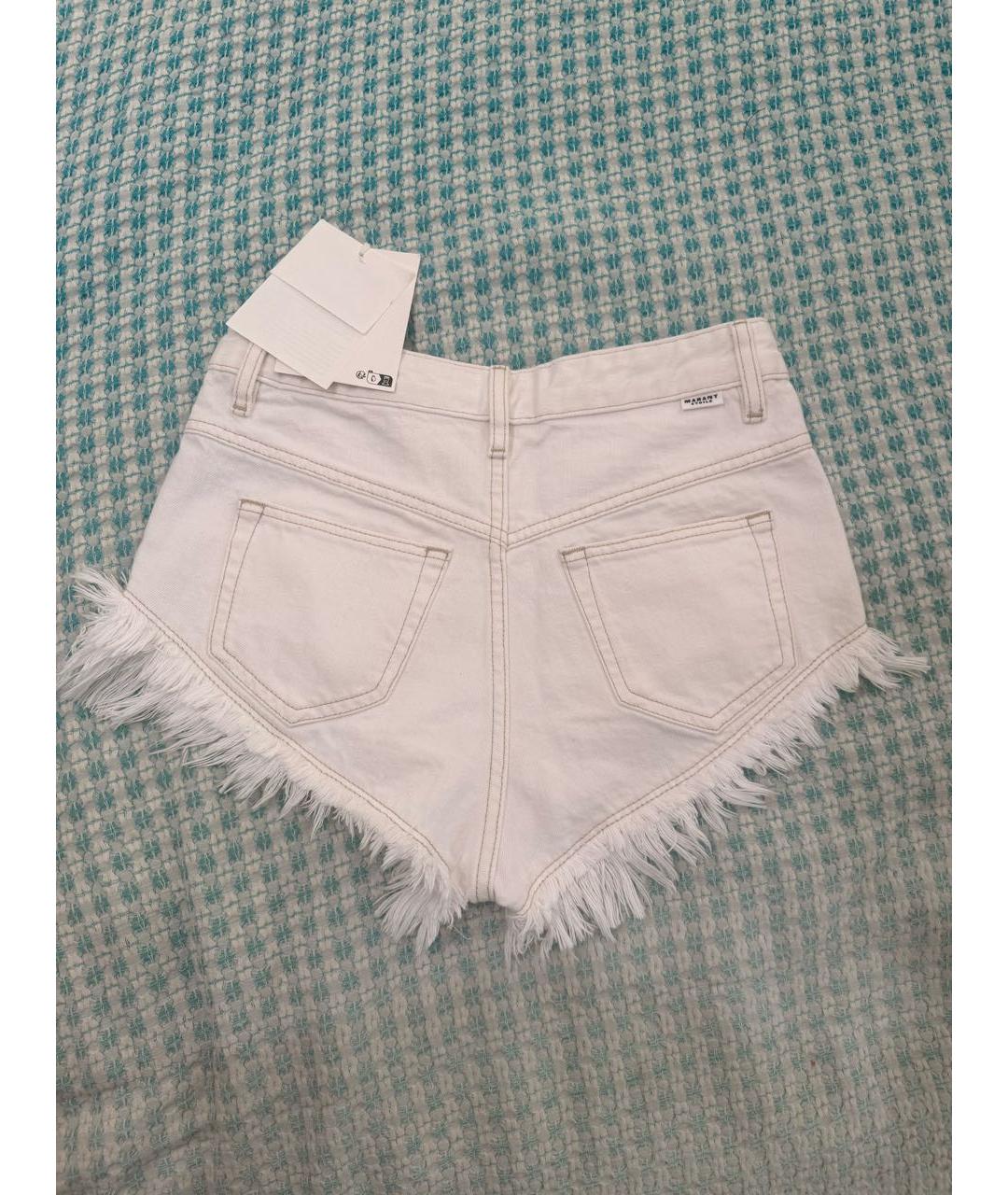 ISABEL MARANT ETOILE Белые хлопковые шорты, фото 4
