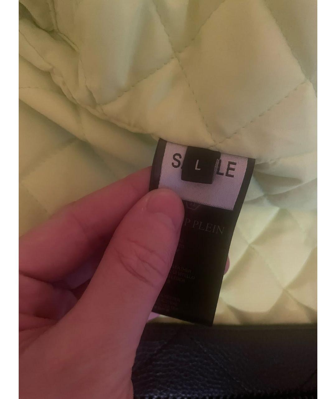 PHILIPP PLEIN Черная кожаная куртка, фото 4