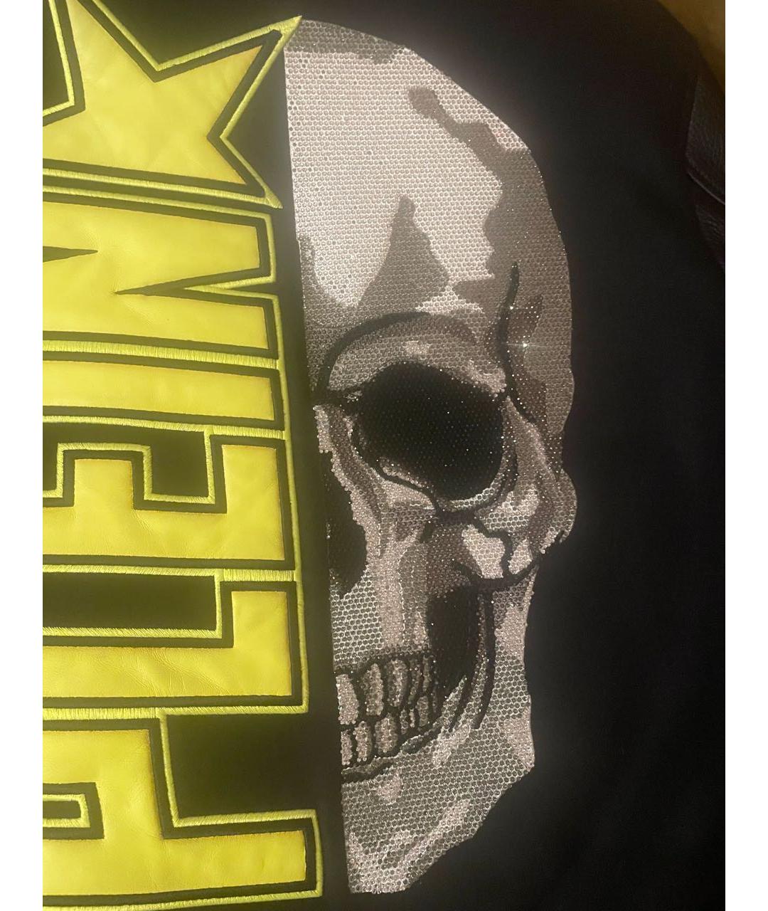 PHILIPP PLEIN Черная кожаная куртка, фото 3