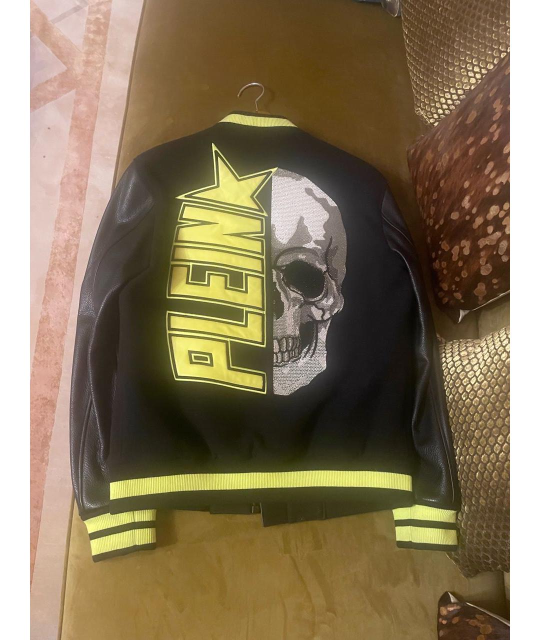 PHILIPP PLEIN Черная кожаная куртка, фото 2