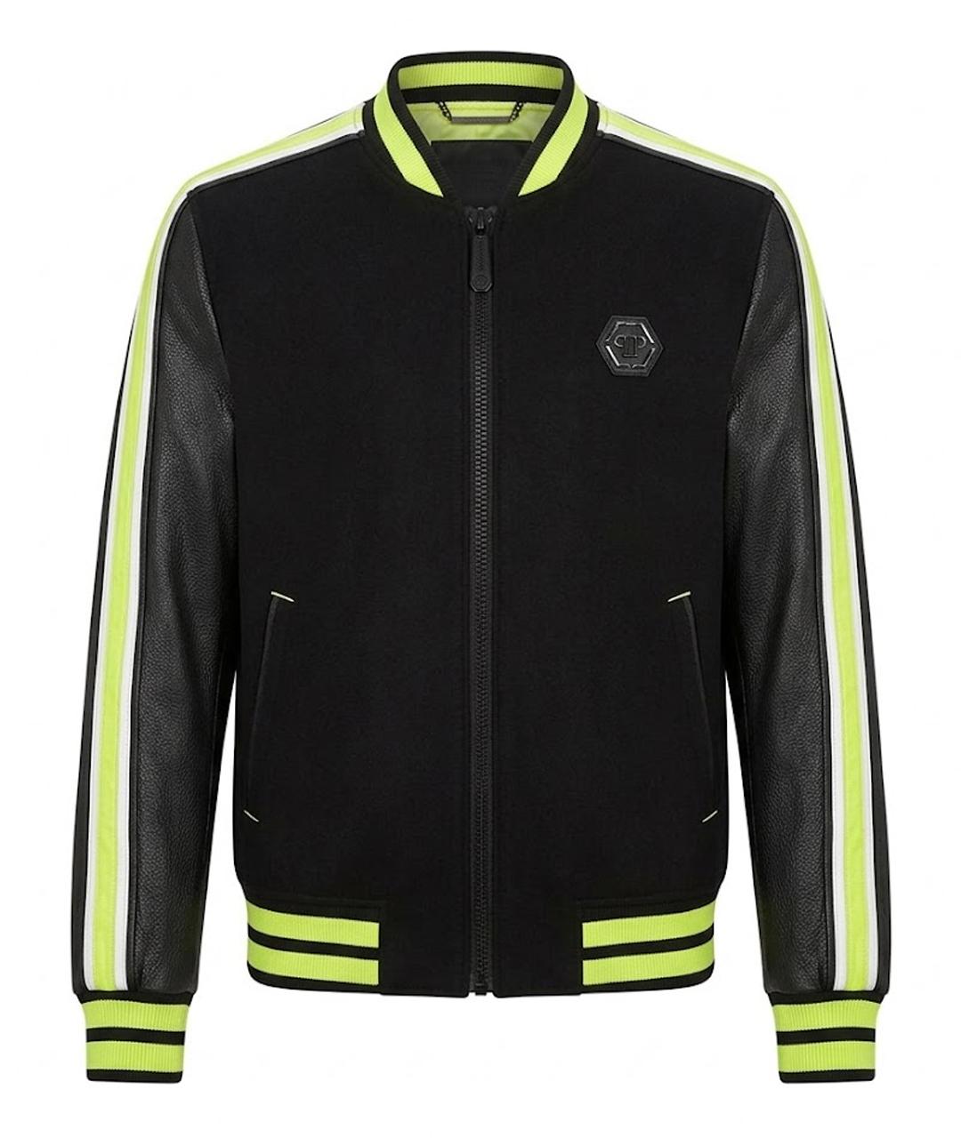 PHILIPP PLEIN Черная кожаная куртка, фото 1