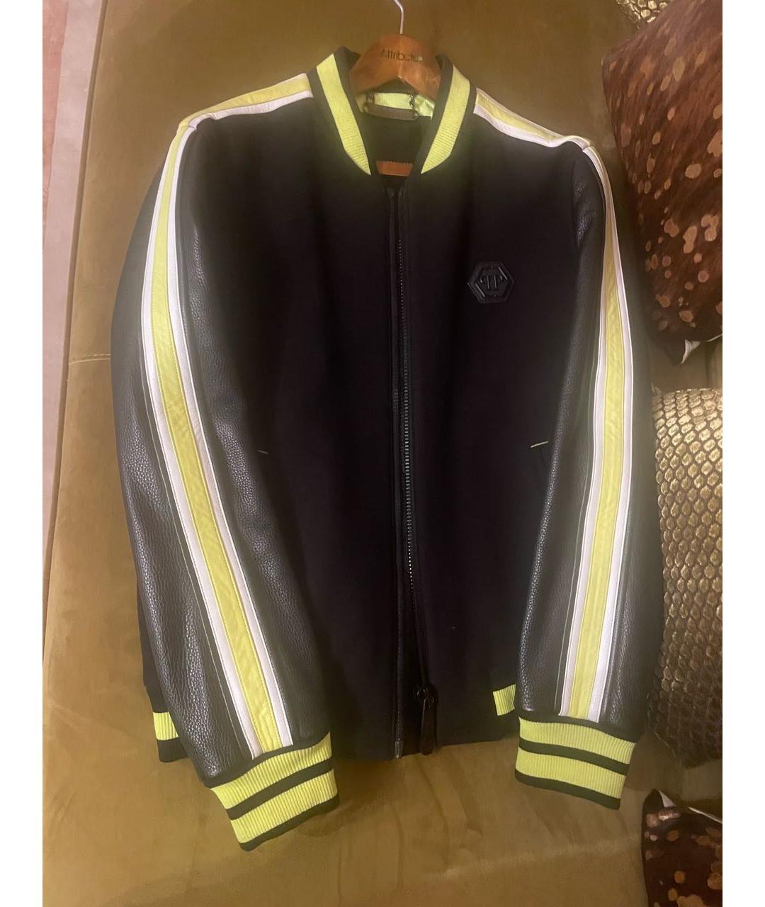 PHILIPP PLEIN Черная кожаная куртка, фото 5