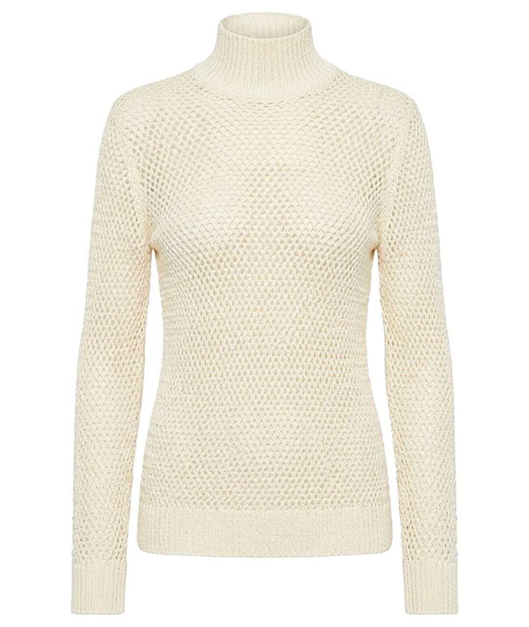 RALPH LAUREN PURPLE LABEL Белый вискозный джемпер / свитер, фото 1