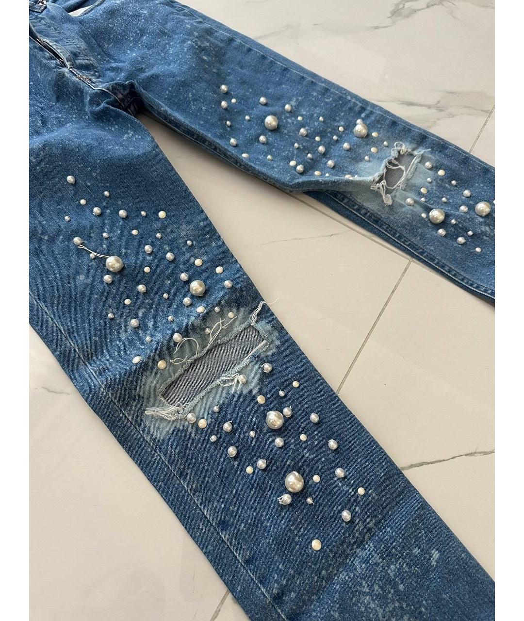 FORTE COUTURE Голубые прямые джинсы, фото 5