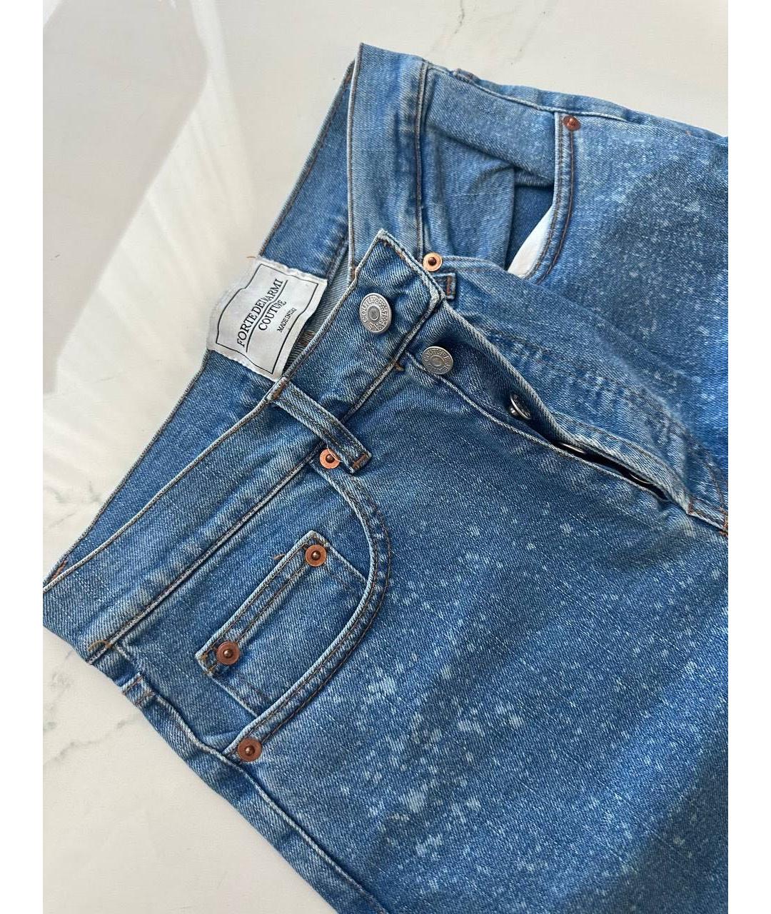 FORTE COUTURE Голубые прямые джинсы, фото 4