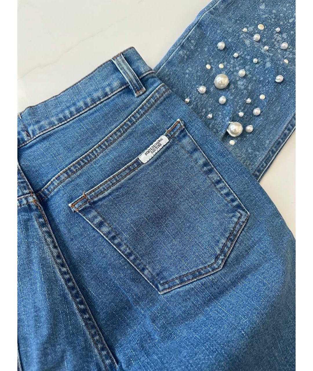 FORTE COUTURE Голубые прямые джинсы, фото 3