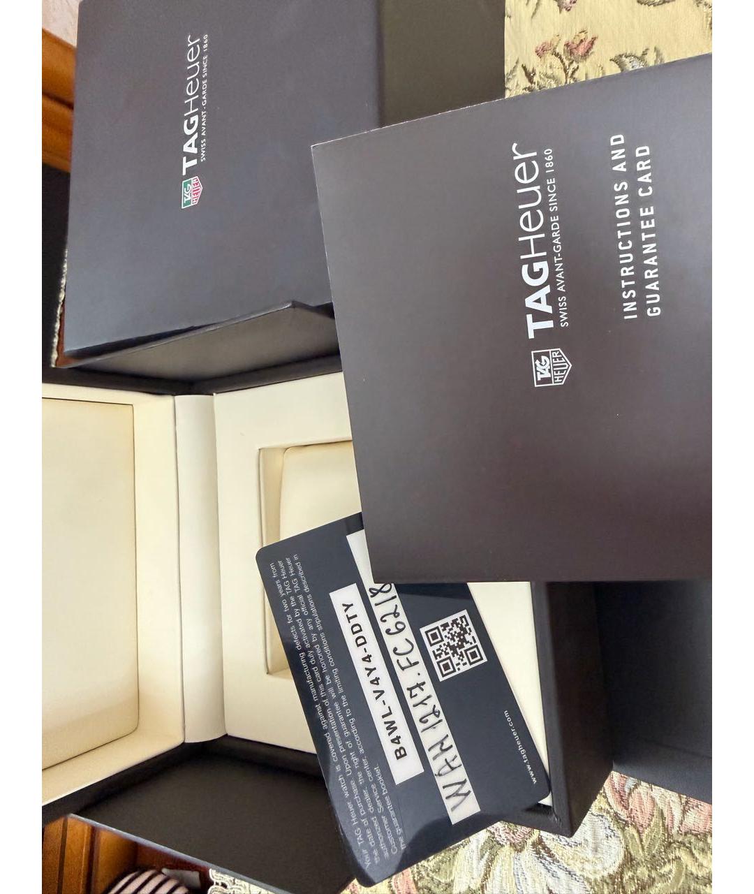 TAG HEUER Черные металлические часы, фото 4