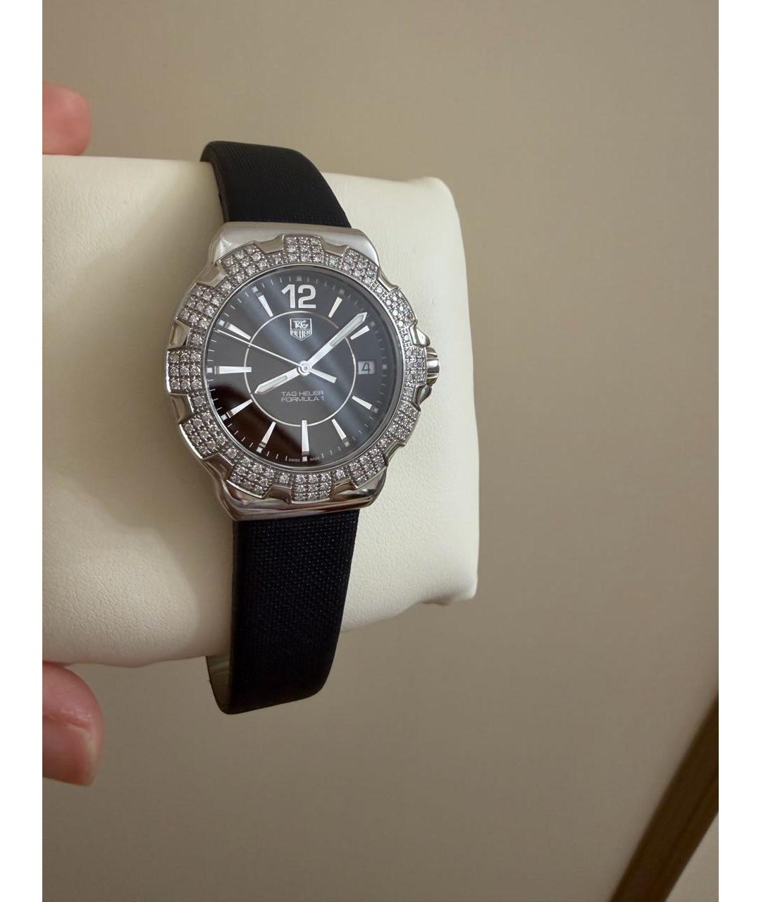 TAG HEUER Черные металлические часы, фото 7