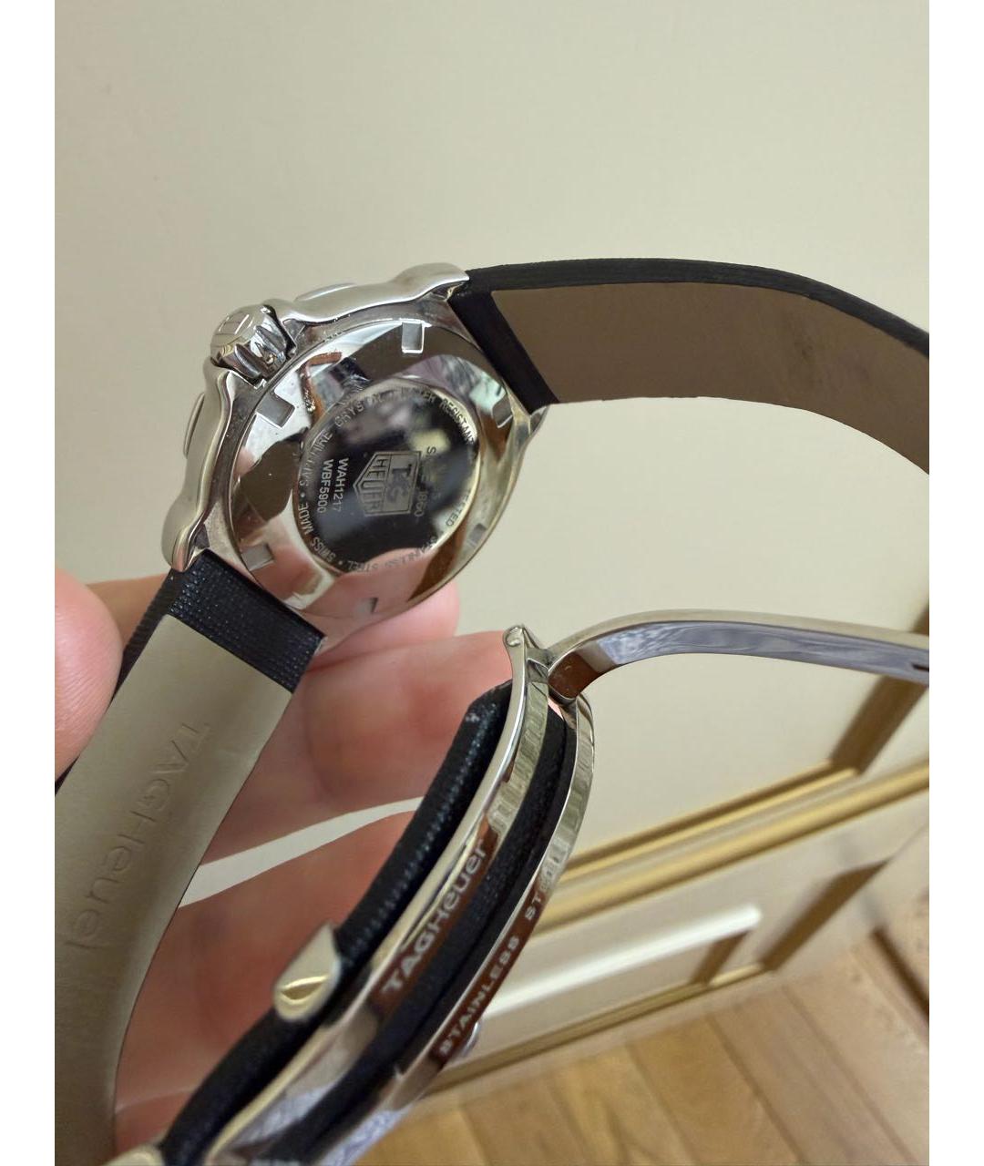 TAG HEUER Черные металлические часы, фото 2