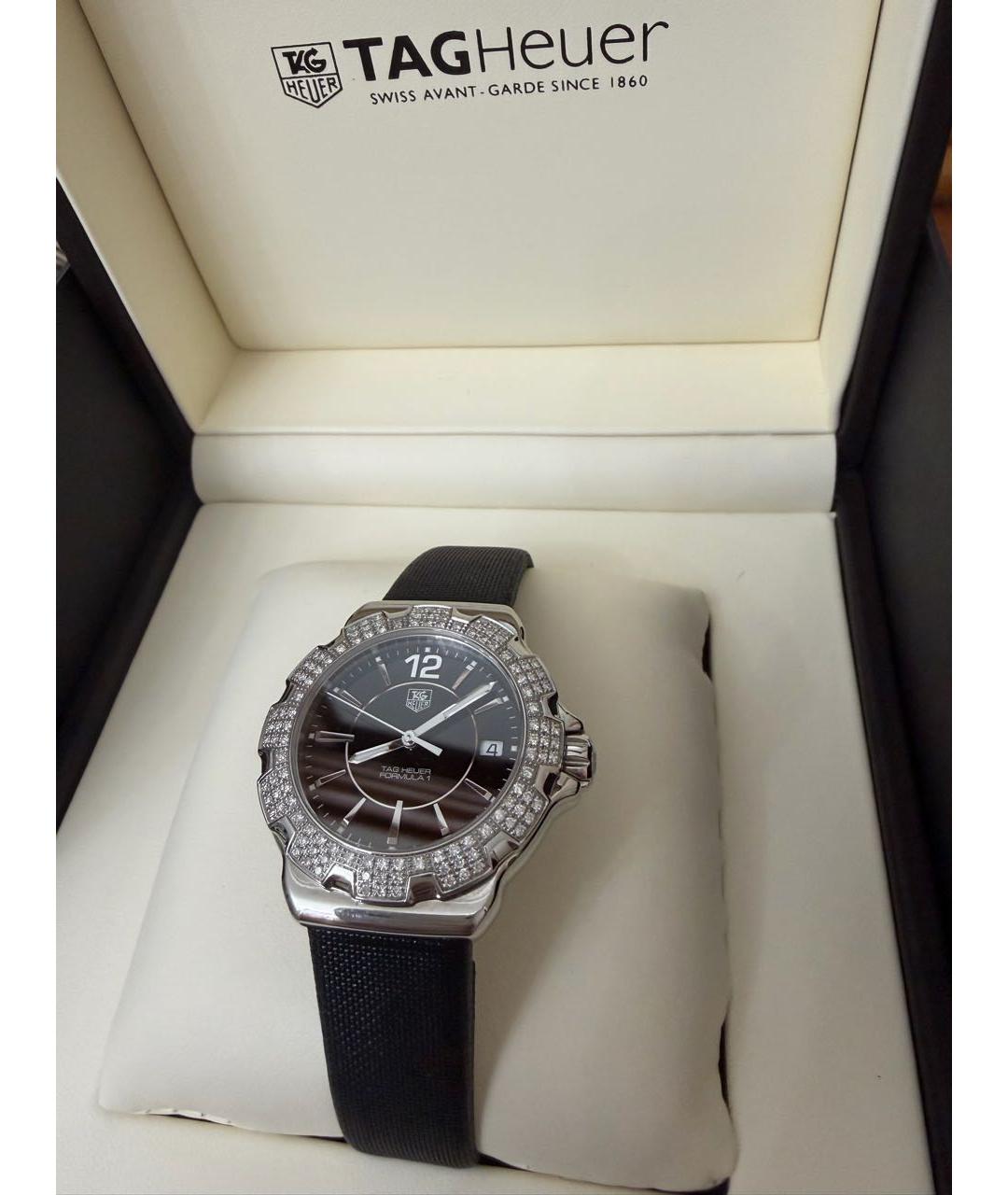 TAG HEUER Черные металлические часы, фото 6