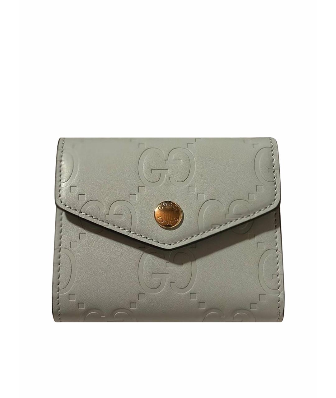 GUCCI Бирюзовый кожаный кошелек, фото 1