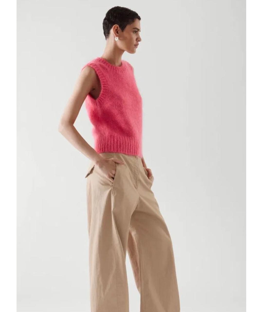 COS Розовая шерстяная жилетка, фото 7