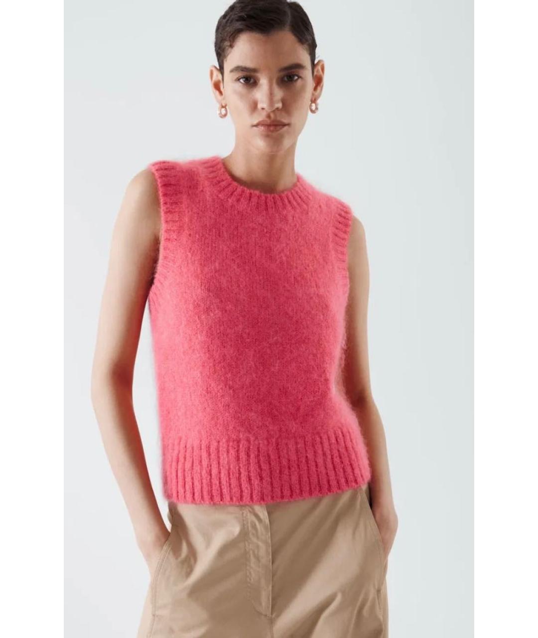 COS Розовая шерстяная жилетка, фото 6