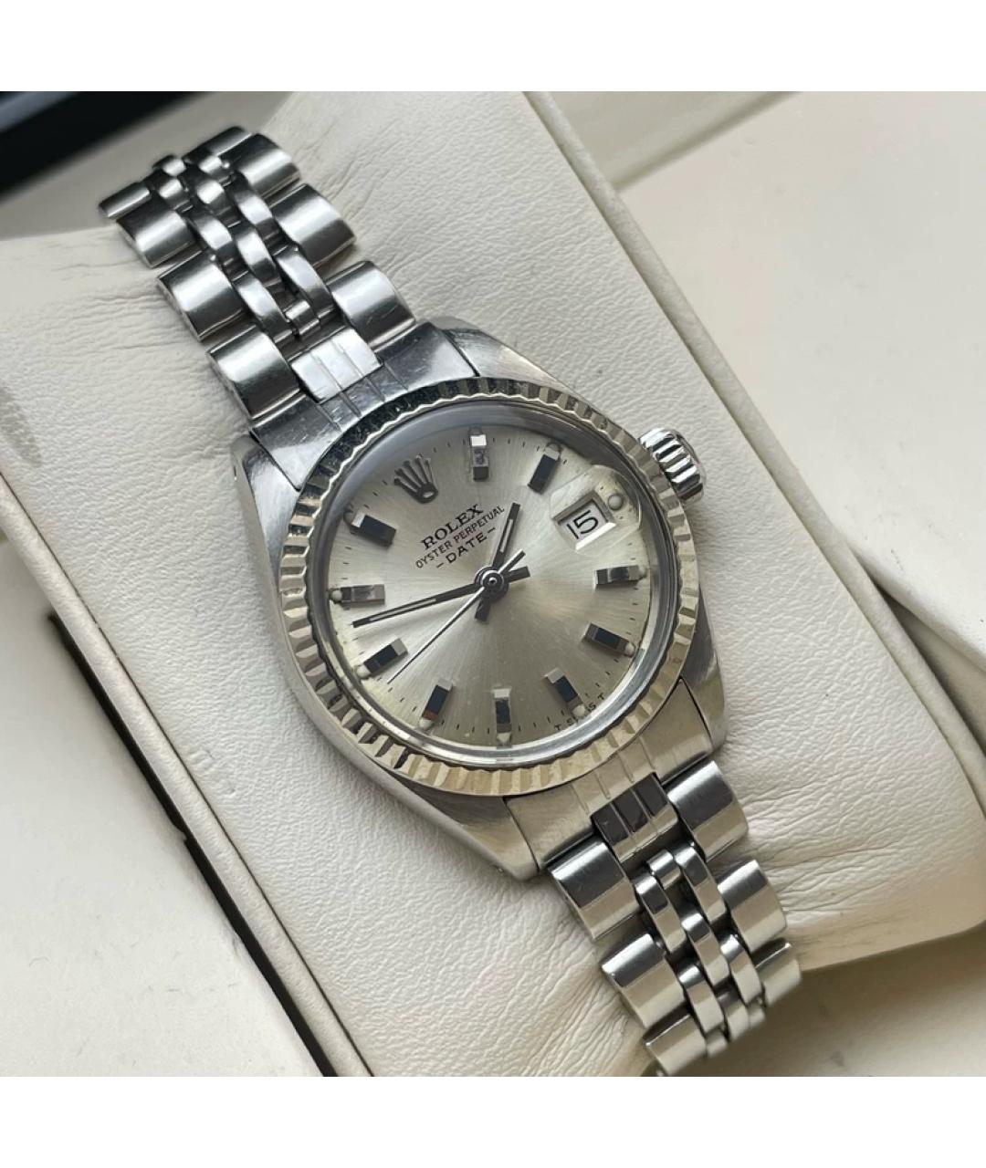 ROLEX Серебряные металлические часы, фото 10