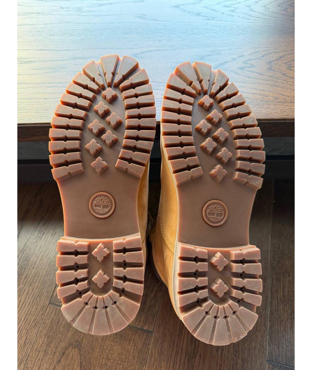 TIMBERLAND Бежевые нубуковые высокие ботинки, фото 3