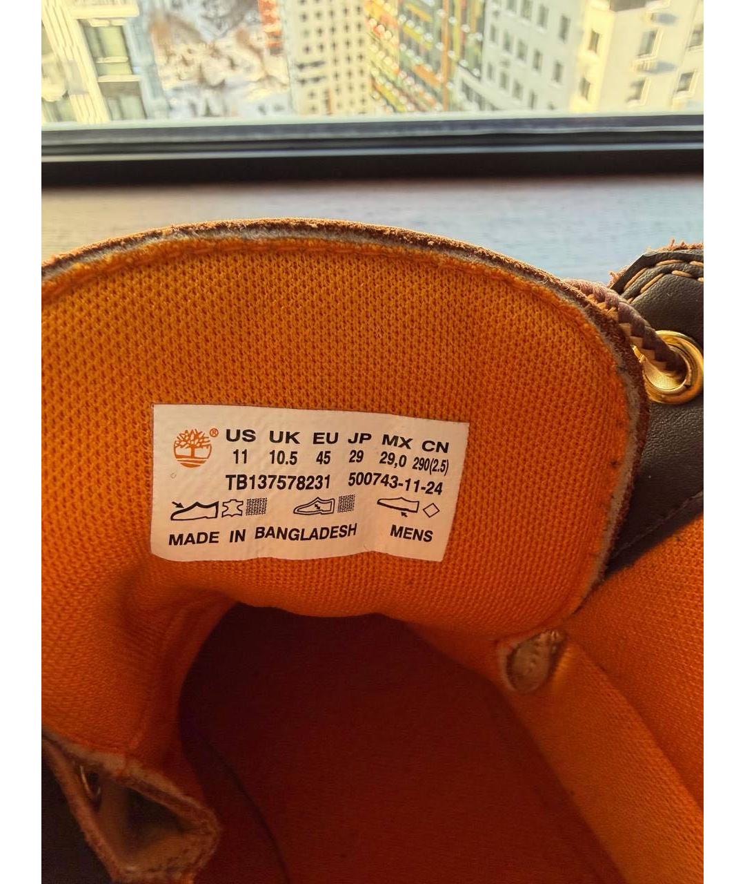 TIMBERLAND Бежевые нубуковые высокие ботинки, фото 4