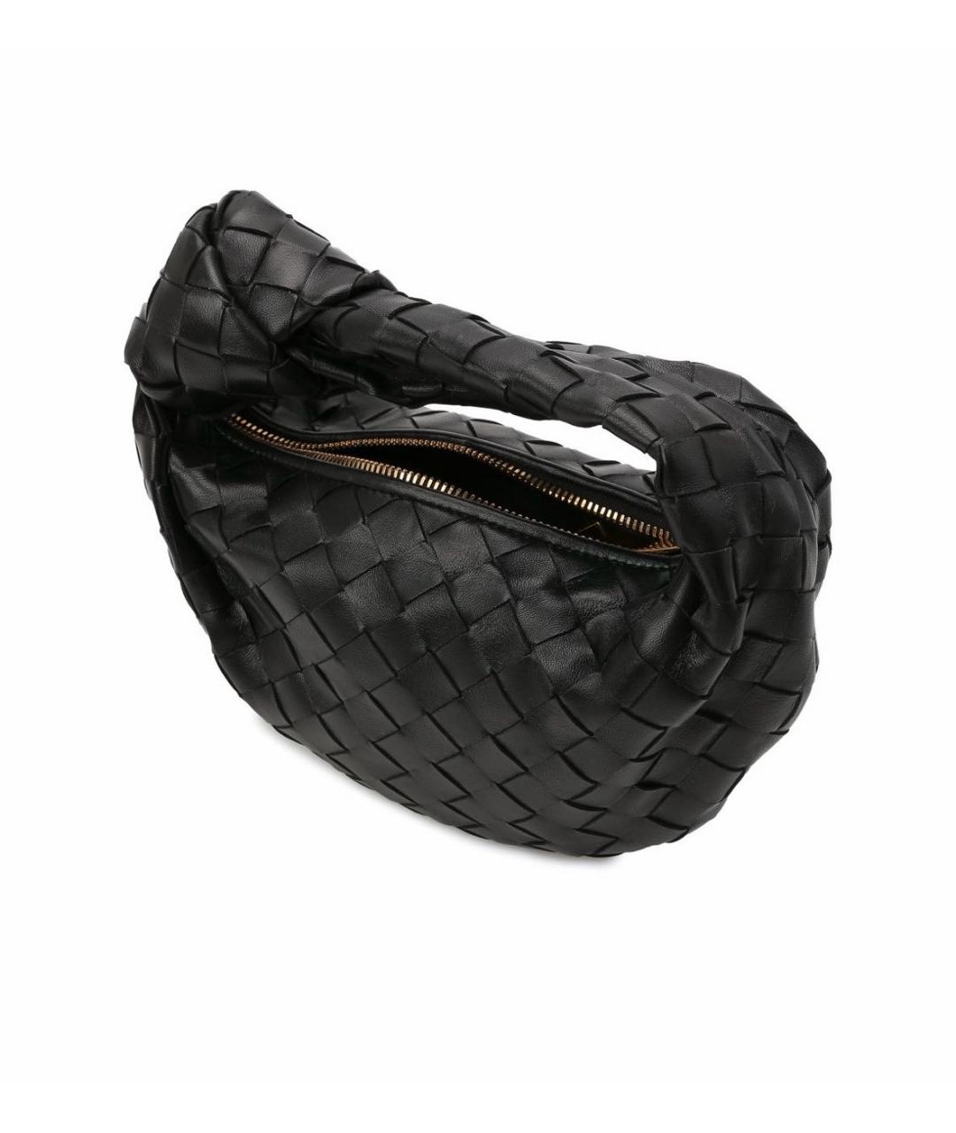 BOTTEGA VENETA Черная кожаная сумка с короткими ручками, фото 2